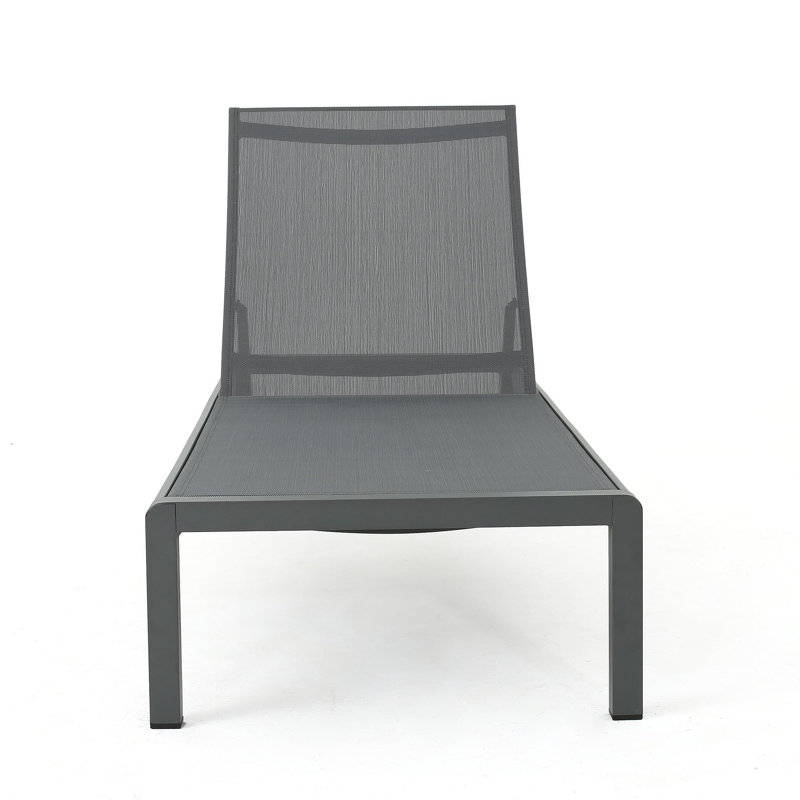Chaise longue Cape Coral Kd - gris, Gris, 1