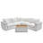 Cloud Modular Sectional Sofa Upholstered Deep Seat Couches With A Movable Ottomon That Can Be Used On Both Sides-86790946