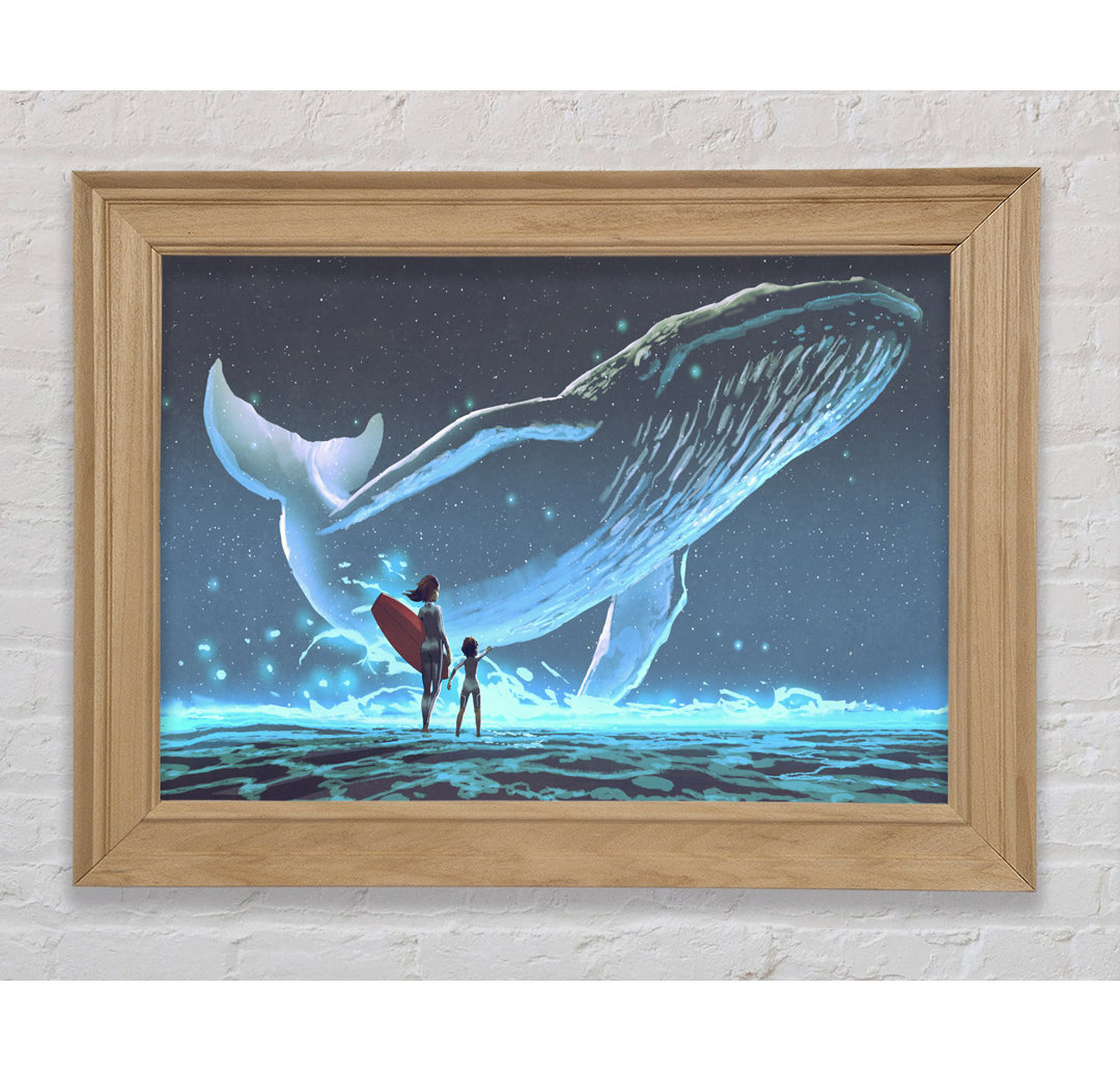 Spirit Whale Splash - Einzelner Bilderrahmen Kunstdrucke