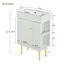 Meuble-lavabo 21,6 po, armoire combinée, meuble de rangement pour salle de bain, lavabo simple en céramique, rangement à droite-1004266509