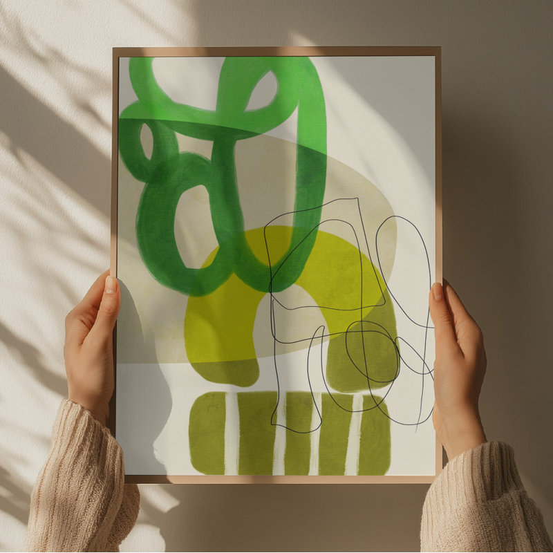 Painted Lines Green 2 Kopie, 50.8 cm H x 76.2 cm W