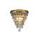 Abianna 3-Lights 12" Teardrop Glass Flush Mount Ceiling Light