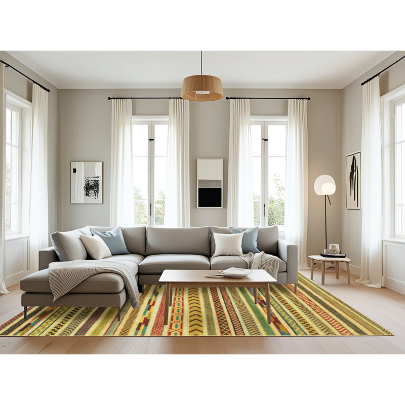 Abstract Indoor Rug, Rectangle 8' x 10'