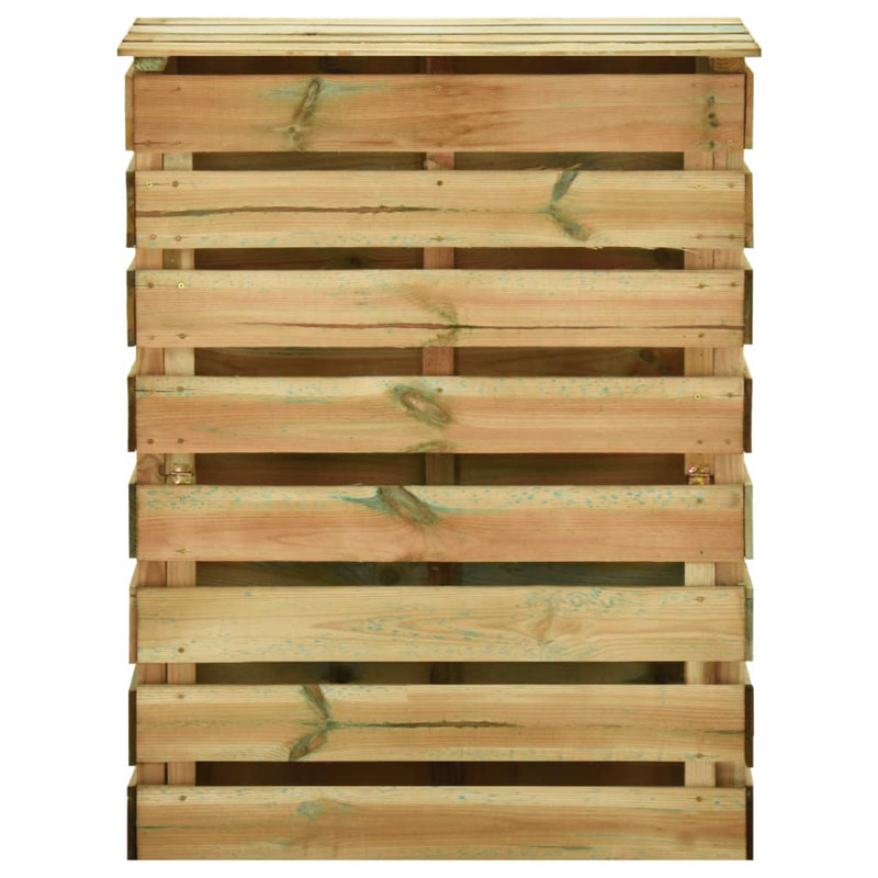 Tiptonville Wood Stationary Composter with Latching Lid
