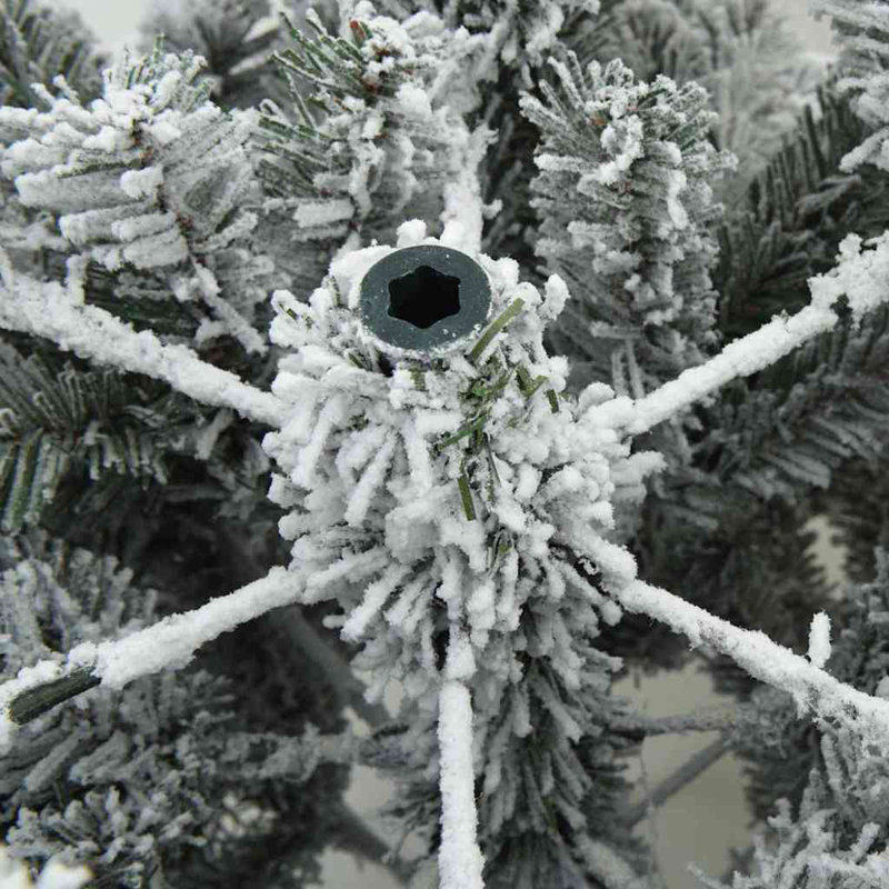 Artificial Christmas Tree with 300 LEDs Green PE and PVC, 6.89' H, White/Pink
