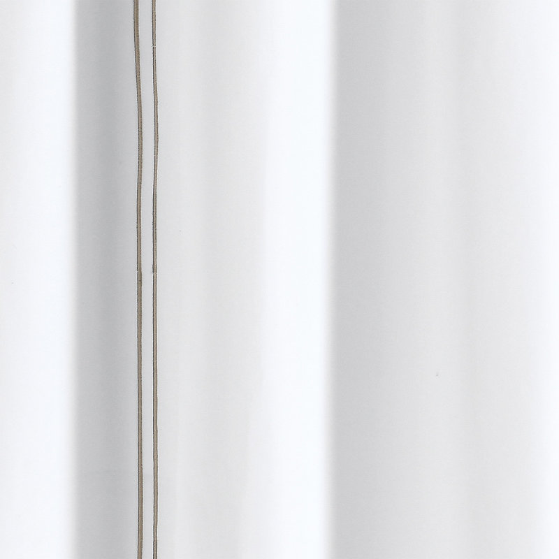 Geometric Shower Curtain, White/Brown