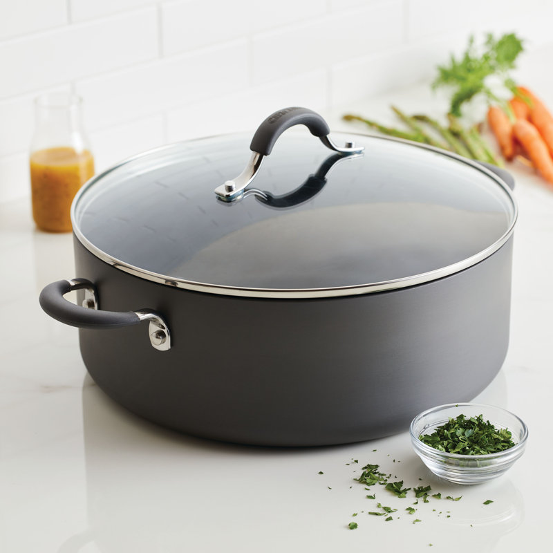 Radiance Hard-Anodized Aluminum Nonstick Wide Stockpot, 10.0