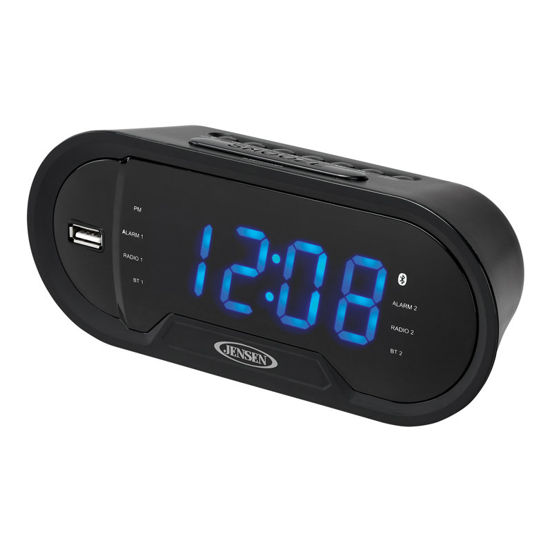 Digital Electric Tabletop Clock with Alarm in Black