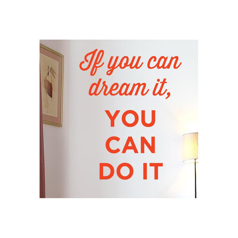 Non-Wall Damaging Wall Decal, Orange, Medium