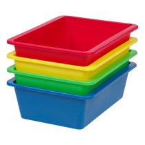 Large Decorative Plastic Bin With Cutout Handles - Brightroom