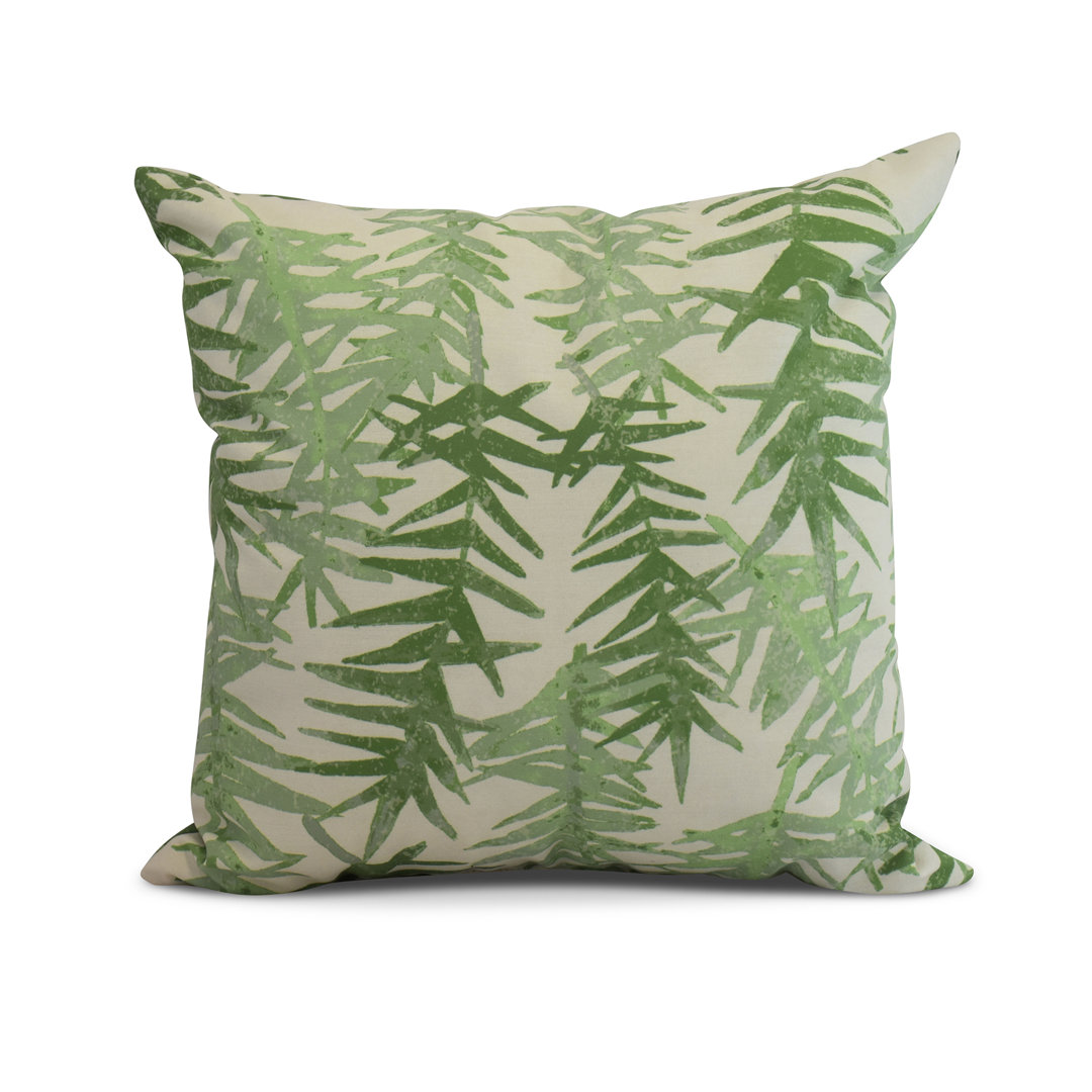 Cuban Flare Floral Print Outdoor Square Pillow Cover & Insert e by design 