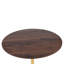 Table de salle à manger 31,5 "en noyer de couleur dorée avec pieds en tulipe Mid-Century
