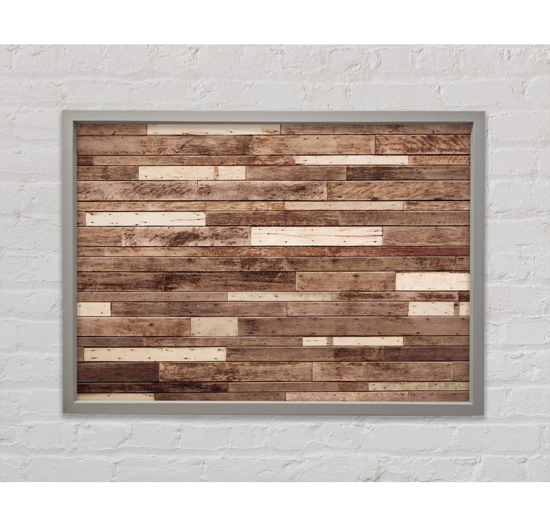 Planks Of Horizontal Wood - Single Picture Frame Kunstdrucke auf Leinwand