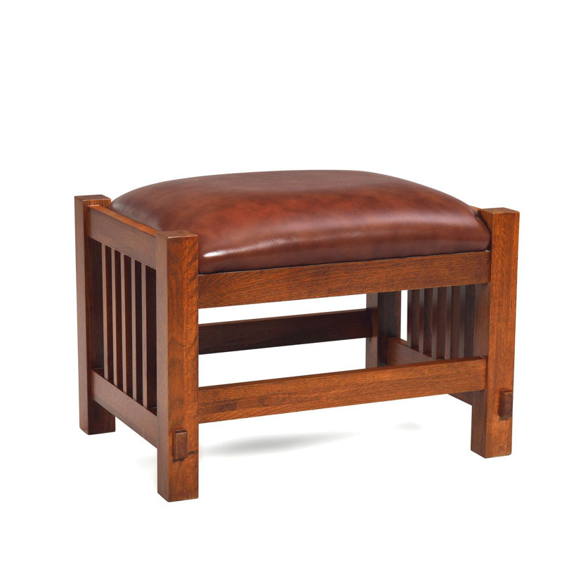 Tabouret d'appoint en bois massif Ibbison, Brun châtaigne