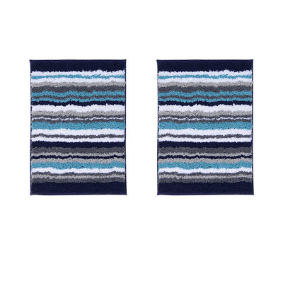 Annaleese 100% Polyester Machine Washable Tufted 2 Piece Bathroom Rug Set