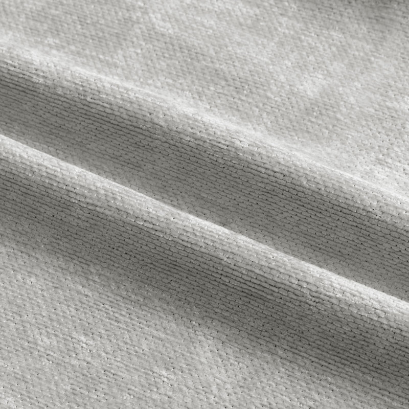 Kaori Chenille Room Darkening Single Curtain Panel, 52" W x 96" L, Silver