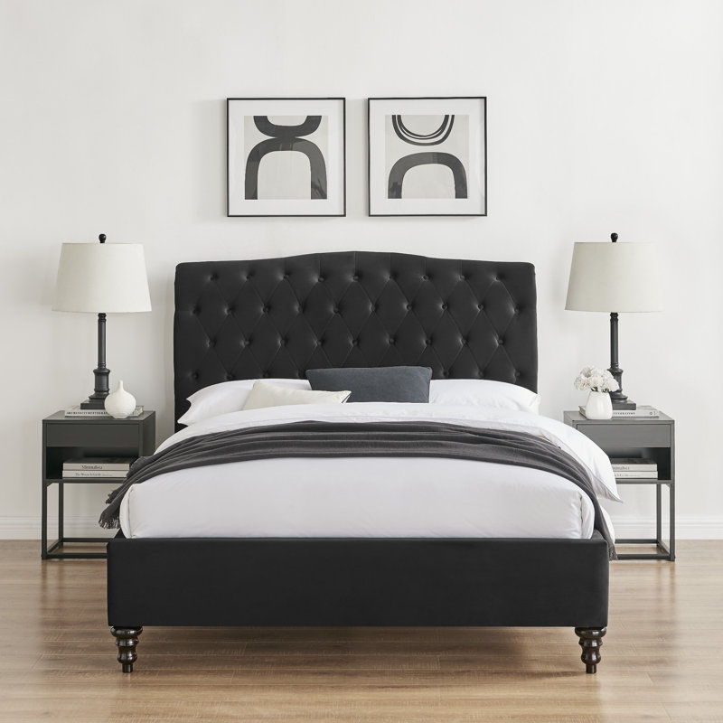 Fairfield Upholstered Bed, Kingsize (5'), Black