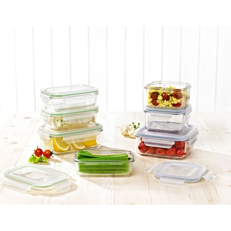 Glasslock Reusable Food Storage Container Set, Oven & Freezer Safe, 14  Pieces