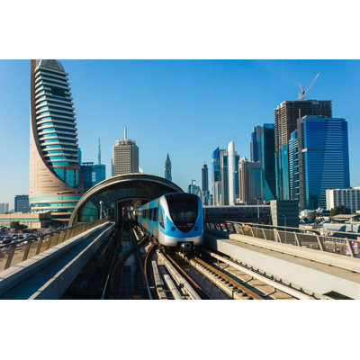 City from Subway Car - Photographie sur toile tendue
