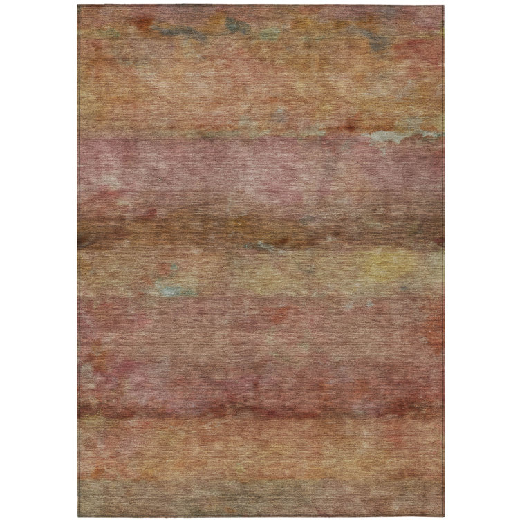 Machine Washable Indoor/Outdoor Matteson ACN2311 Stripes Rug
