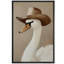 Impression sur toile Cowboy Swan Bird Western Decor-108345136-108345138