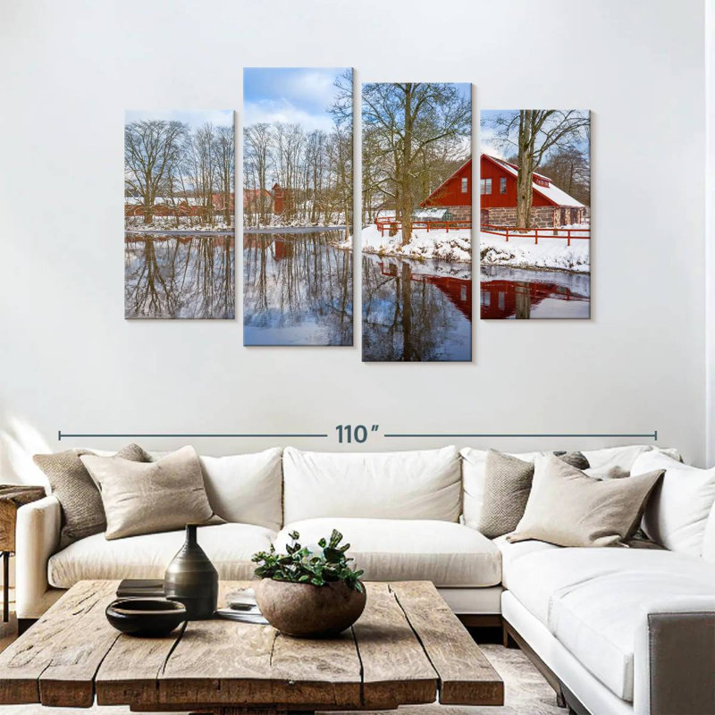Lilie Winter Lake House, H 54 po x l 84 po