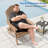 3-Postion Adjustable HDPE Adirondack Chair with Ottoman, All-Weather Folding Patio Chair with Cup Holder for Outdoor, 350lb Capacity-37369625