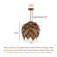 Luminaire suspendu en bois massif Wabi Sabi-376414396
