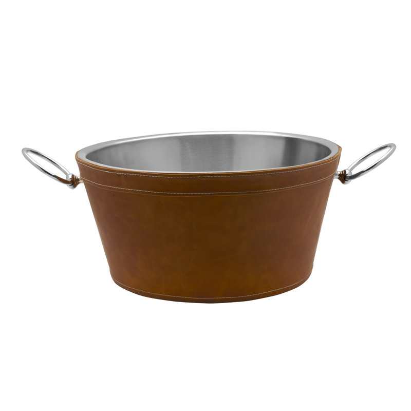 Mikasa Leather Stitched Double Walled Beverage Tub