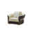 Beige/Chocolate Genuine Leather