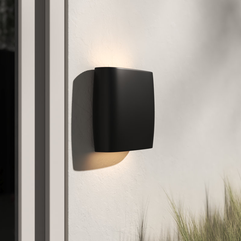 Plafonnier encastré d'extérieur Logan H 9,75 po, DIRIGÉ, Noir mat carbone, H 9,75 po x l 12 po x P 4 po