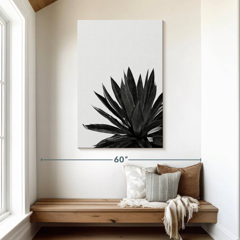 Harnek Agave Cactus BW, 48" H x 32" W