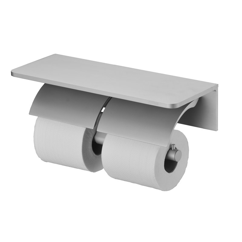 Porte-papier hygiénique à fixation murale double