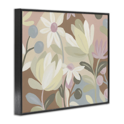 Modern Tangled Blooms Framed Giclee Art by June Erica Vess