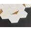 Carrelage mural mosaïque blanc et métal 3 po x 3 po Thassos
