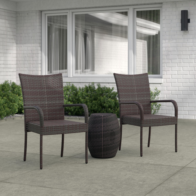 Amarye 2 - Person Patio Conversation Set with Cushions, Gray
