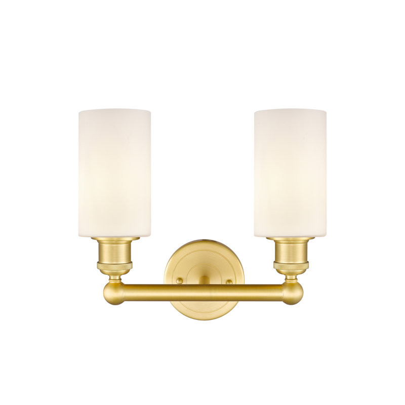 Caldello 2 - Light Dimmable Vanity Light, Matte White, Satin Gold