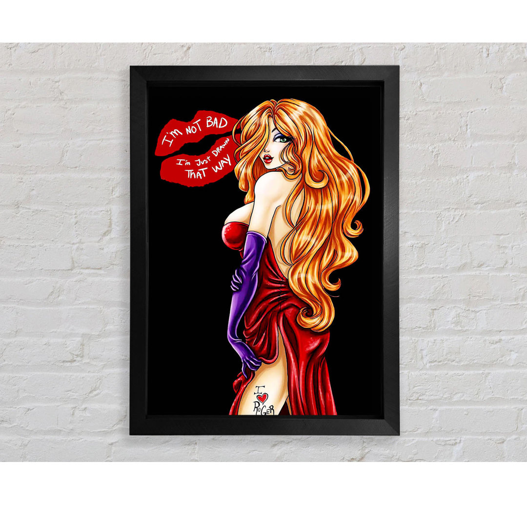 Jessica Rabbit I Love Roger - Einzelne Bilderrahmen Kunstdrucke