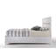 Grand lit de rangement blanc - Panneau de particules et placage facile à assembler, sans sommier tapissier, 2 tiroirs avec tiroir central en métal pour acrylique, 3 lattes + 5 pieds et extension complète-1157589308