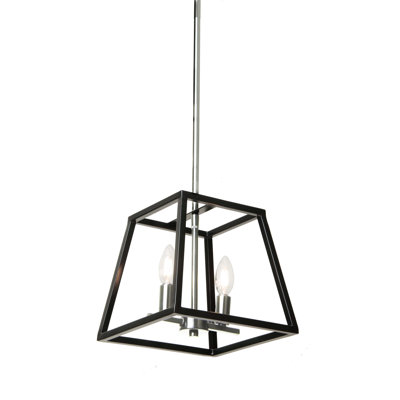 Luminaire suspendu géométrique 2 lumières lanternes Aquadale