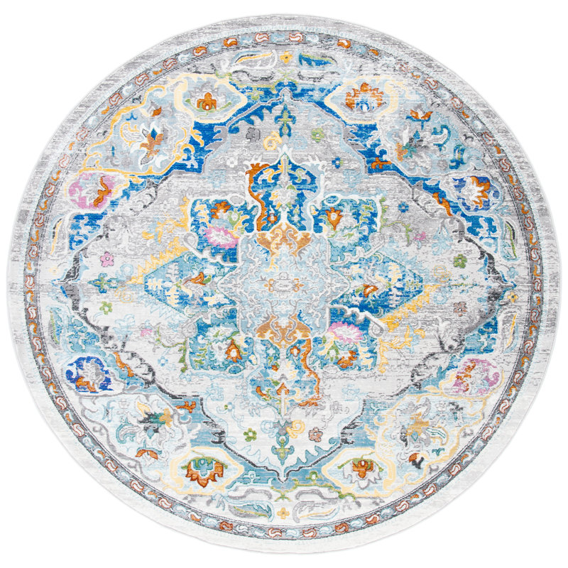 Bruckmann Performance Oriental Rug, Round 6'5"