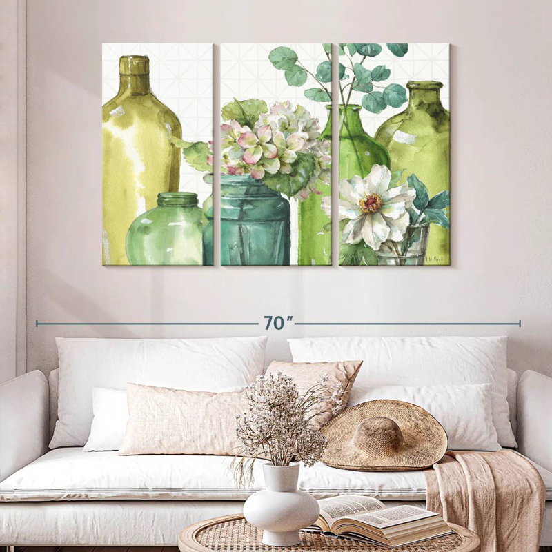 Harnek - Mélange de verts décoratifs I, H 32 po x l 50 po