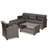 Orea Wicker 4 - Person Patio Conversation Set