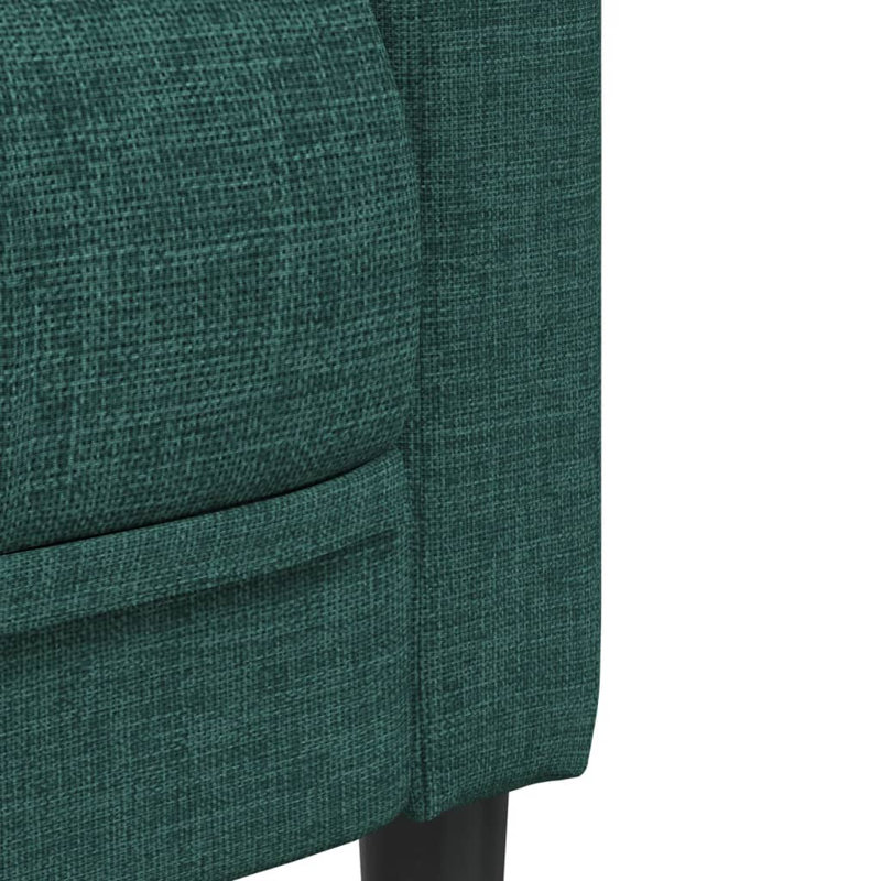 Canapé en tissu 3 places, Vert foncé, H 29,3 po x l 76 po x P 30,1 po