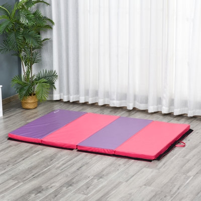 Gymnastics Exercise Mat Folding Aerobics Stretching, Pink