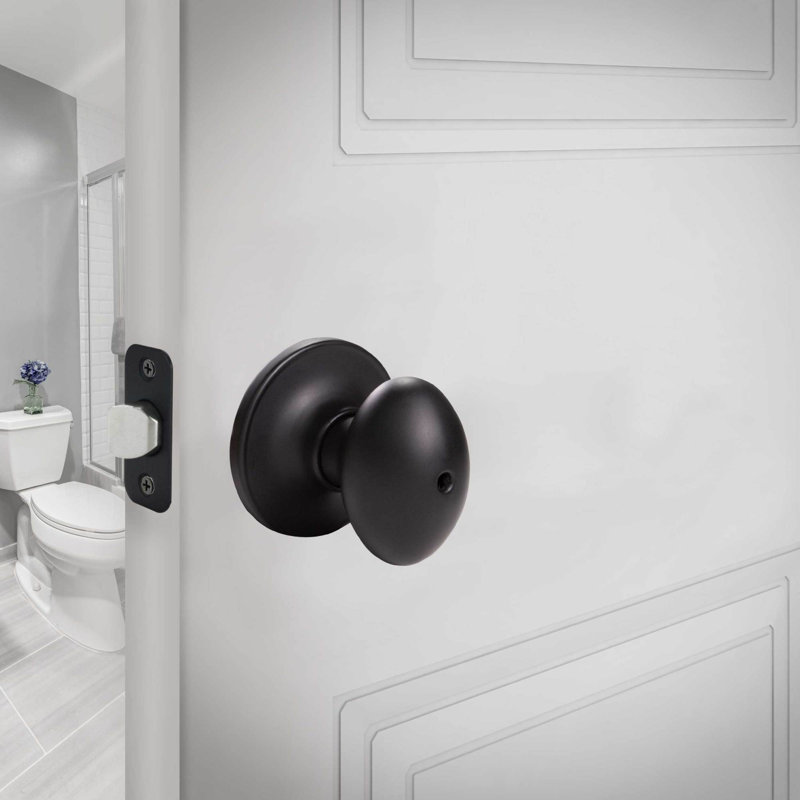 Poignée de porte de lit / bain Egg, Noir mat