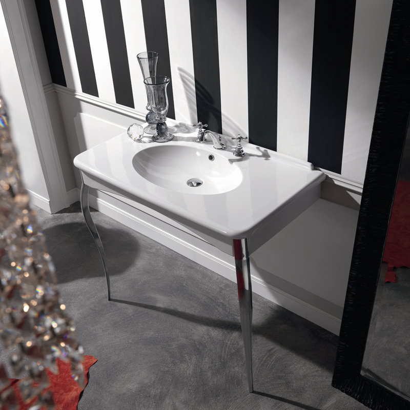Ensemble de meuble-lavabo simple 39,4 po Kerasan, Trois trous de robinet