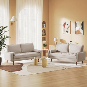 Ebern Designs Liby 68" Square Arm Sofa Loveseat & Reviews | Wayfair