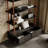 Bookcase Shelf Wood Book Shelf 74.4 Inch Tall,5 Tier Black Shelving Units And Storage Drawers, Modern Solid Wood Veneered Free Standing Shelves, Living Room, Study Room, Kitchen