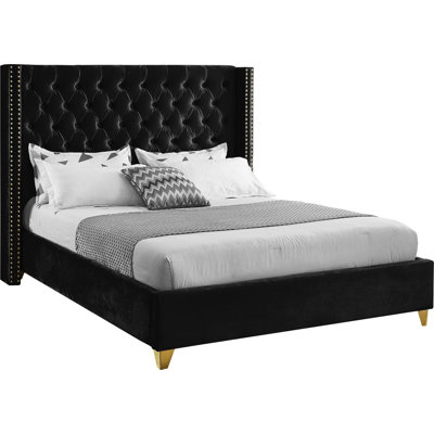 Joclynn Upholstered Wingback Bed